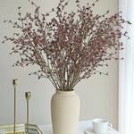 branche artificielle feuilles simples vase décoration intérieure naturelle minimaliste noir jaune rose violet bleu