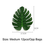 décoration intérieure feuilles vertes artificielles tropical veines naturelles 12 pièces pvc