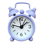 réveil horloge circulaire classique mécanique aiguilles rouge bleu rose Jaune métal durable chambre