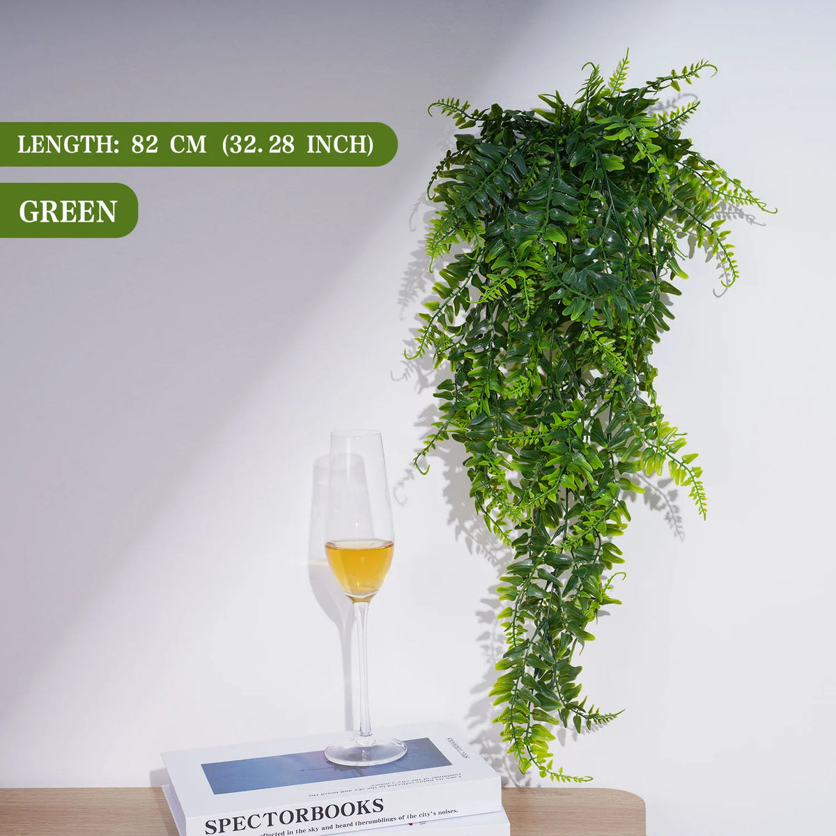plantes artificielles feuilles vertes vigne moderne décoration murale extérieur accrochées 85cm