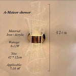 applique murale moderne blanc doré spirales ondulées led translucide chambre salon