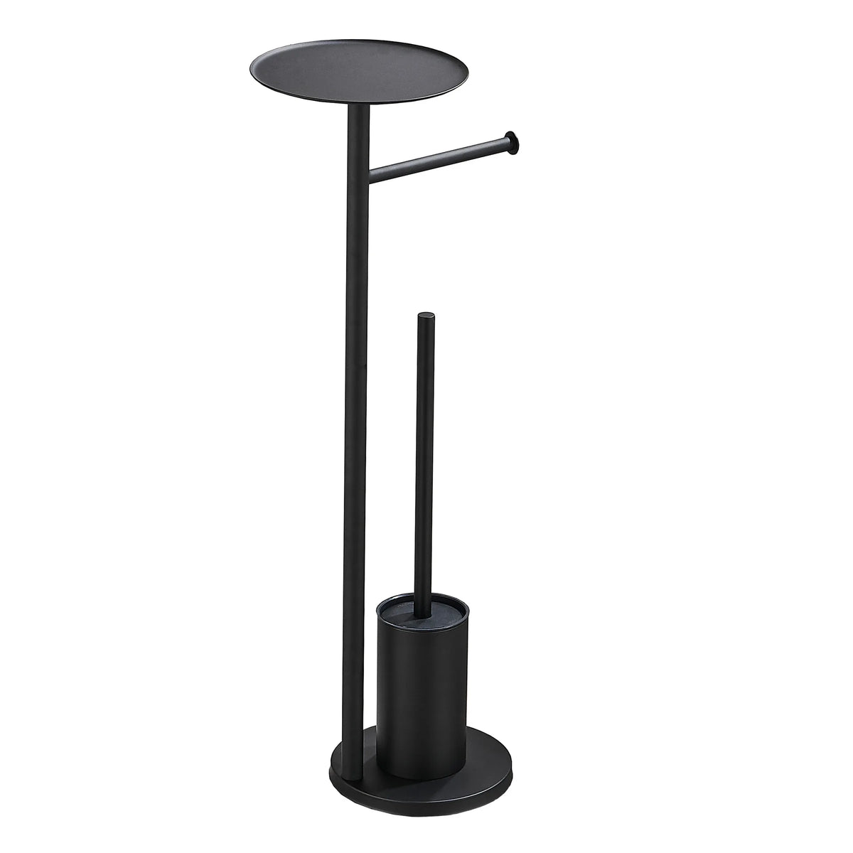Support papier toilette multifonctionnel moderne acier inoxydable noir durable porte brosse wc papier toilette