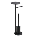 Support papier toilette multifonctionnel moderne acier inoxydable noir durable porte brosse wc papier toilette