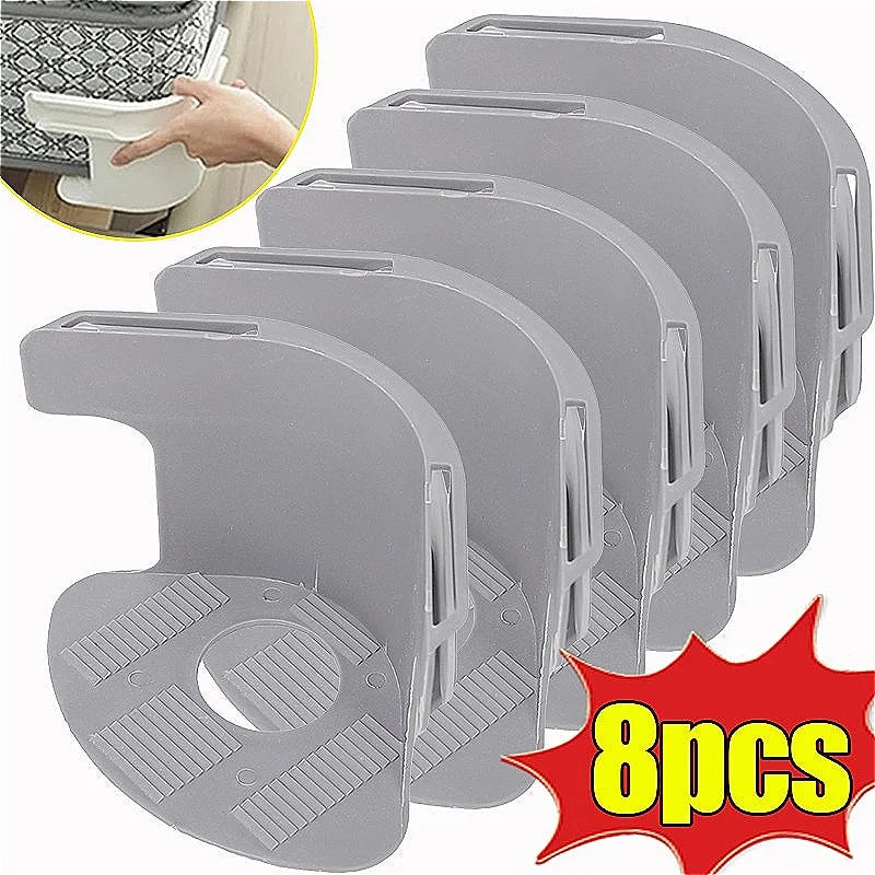 supports d'angle anti dérapage clip ajustable blanc gris moderne lit organisateur espace matelas fixations