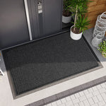 tapis antidérapant moderne noir gris résistant l'eau anti bactéries imperméable hexagonal porte bain sol
