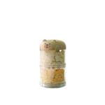 boîtes rangement aliments animaux compagnie moderne visage mignon couleur beige vert jaune étanches humidité