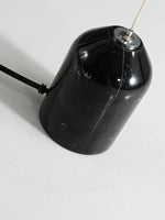lampe suspension contemporaine marbre noir sources lumineuses 11 15w led noire dorée
