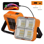 lampe solaire portative orange moderne recharge solaire usb poignée aimant emergency light camping