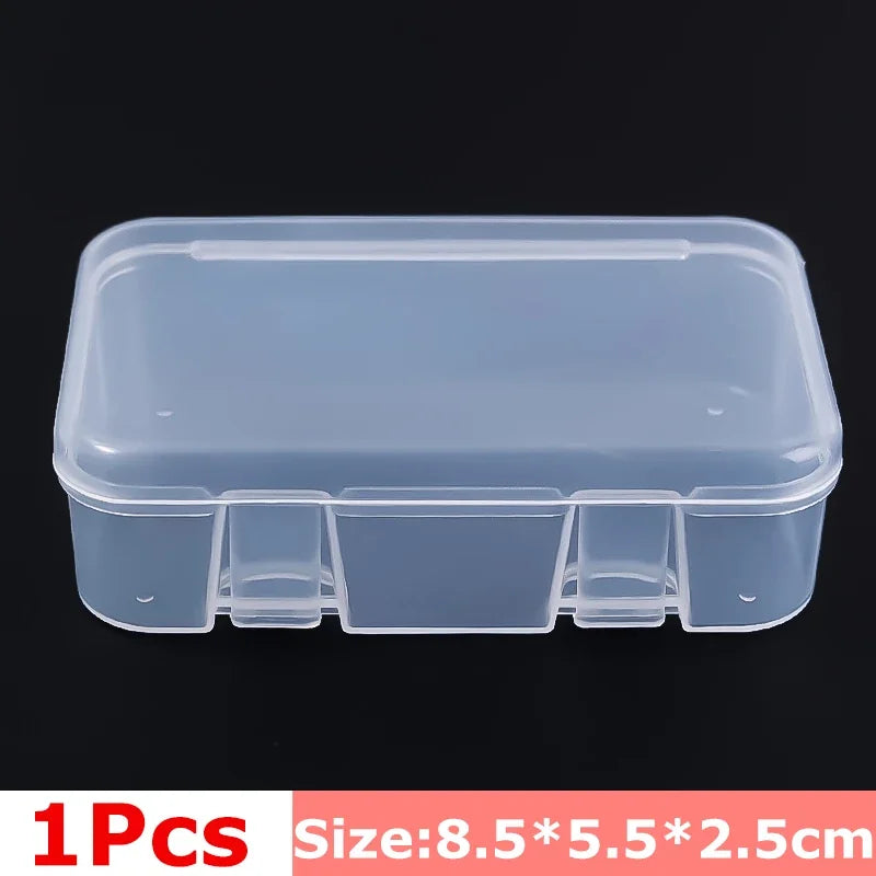 boîtes rangement transparentes plastique bijoux éponges rubans petits objets organisation pratique compact