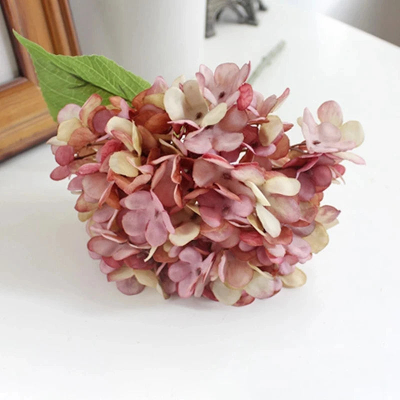bouquet fleurs artificielles soie hortensia mariage décoration intérieure vase transparent anniversaire élégant modernes
