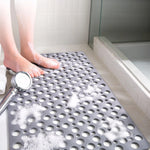 tapis bain moderne gris perforé adhésif respectueux environnement salle bain