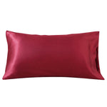 taie d'oreiller satin rose clair cheveux peau douce moderne uni