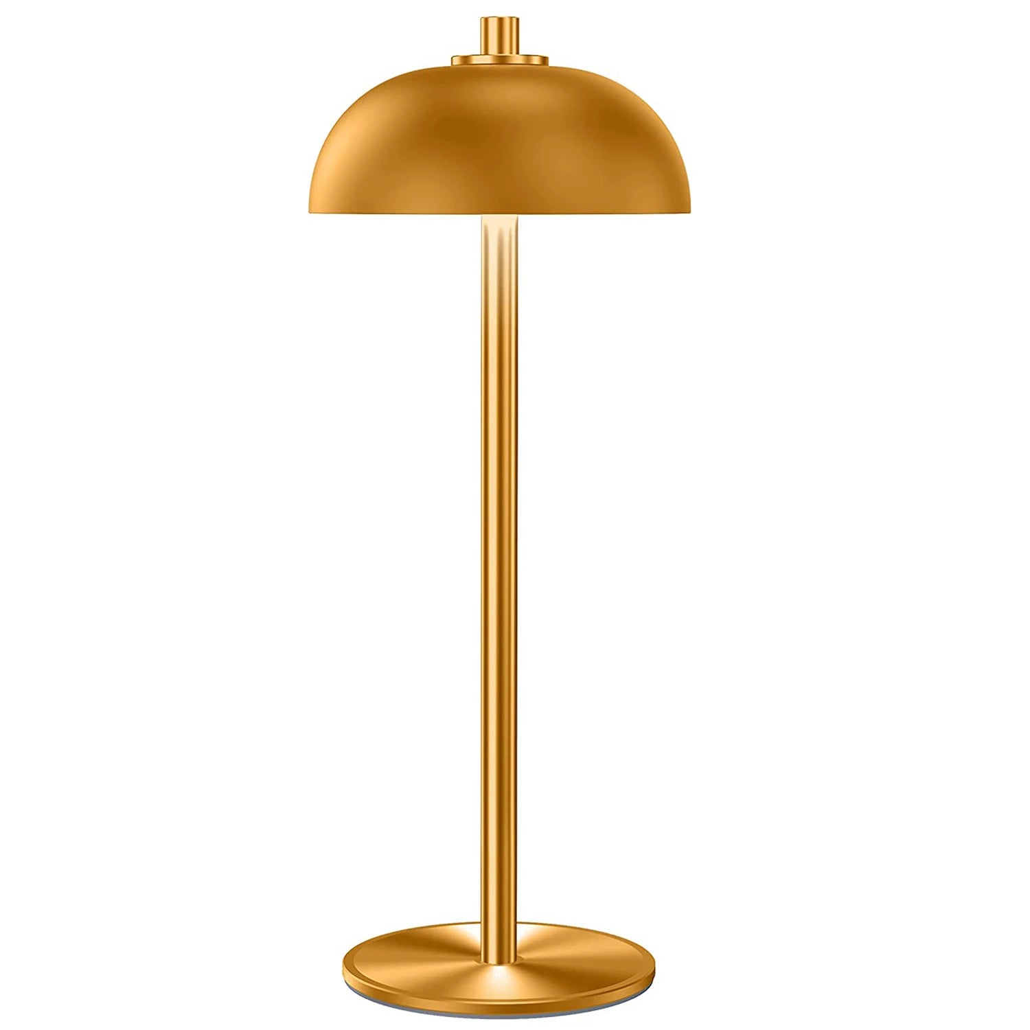 Lampe champignon sans fil rechargeable tactile noire sur table de nuit