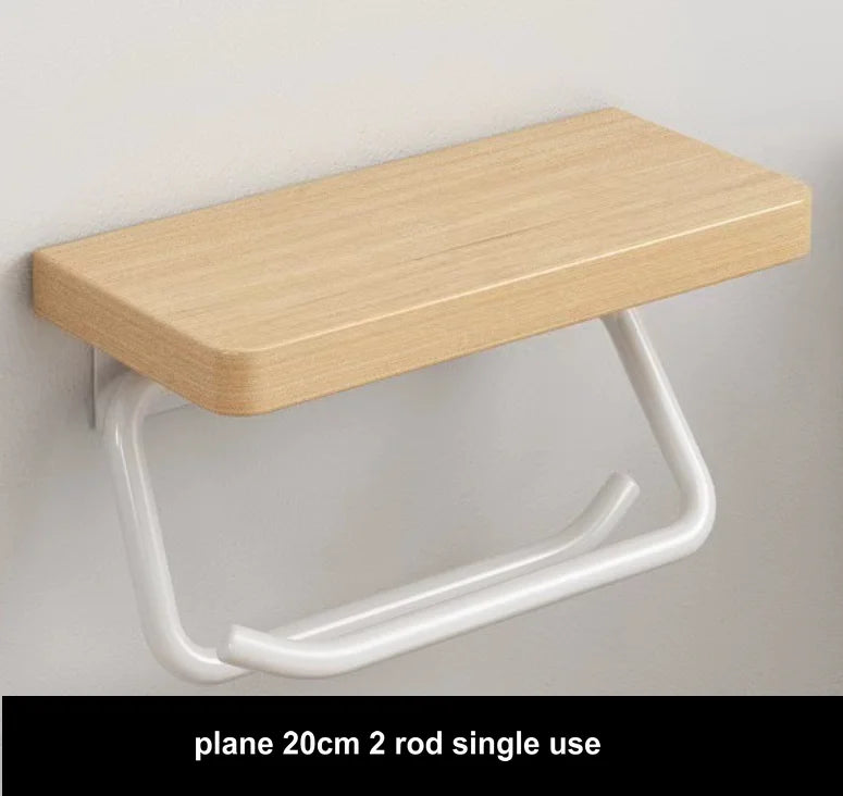 étagère murale moderne bois naturel adhésive téléphone portable papier toilette lunettes parfum minimaliste porte