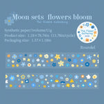 sticker décoratif fleurs multicolores adhésif papeterie scrapbooking enfantin journal craft art