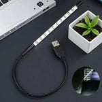 lampe usb led noire flexible moderne lecture étude 5v portable