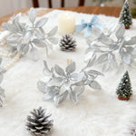 guirlande feuilles or argent decoratives exterieur anniversaire decoration noel festive