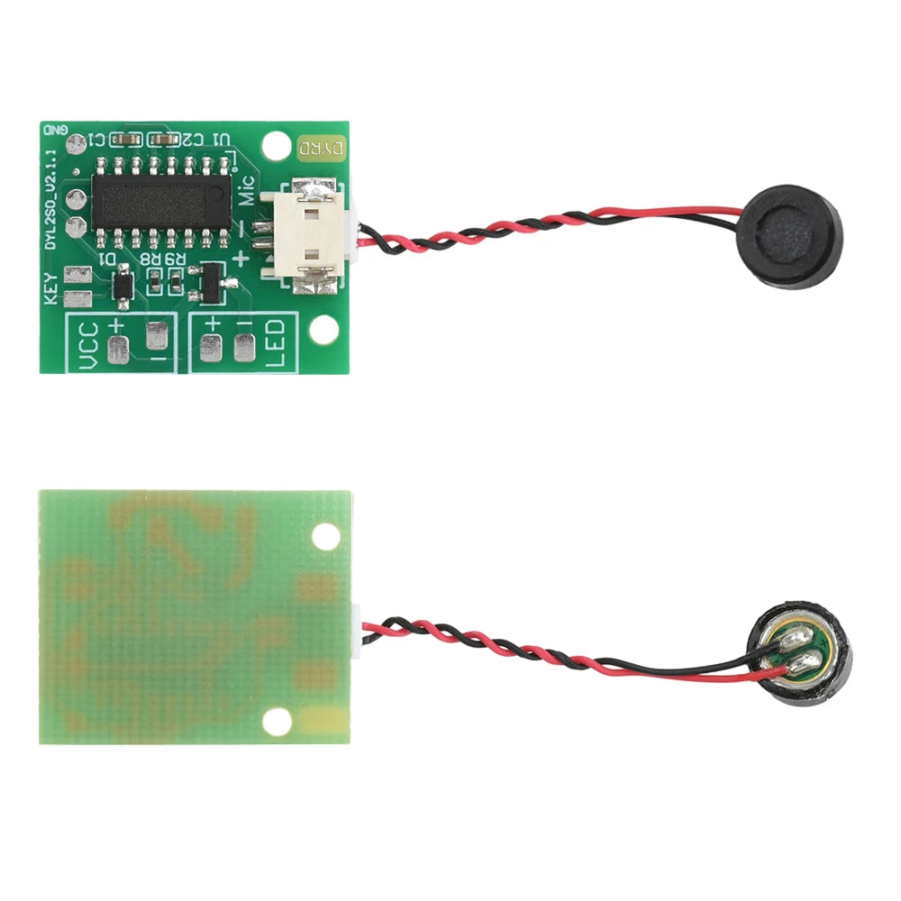 module commande vocale basse tension vert circuit imprimé microphone connecteur led protection inversion polarité