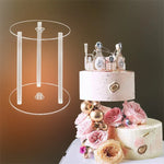 supports gâteau transparents modernes tailles différentes 12 16 20cm barres verticales inclusecake standmulticouchesdiy