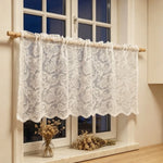 rideau dentelle beige clair classique transparent crochet 70x60cm 100x60cm chambre cuisine bureauhôtel