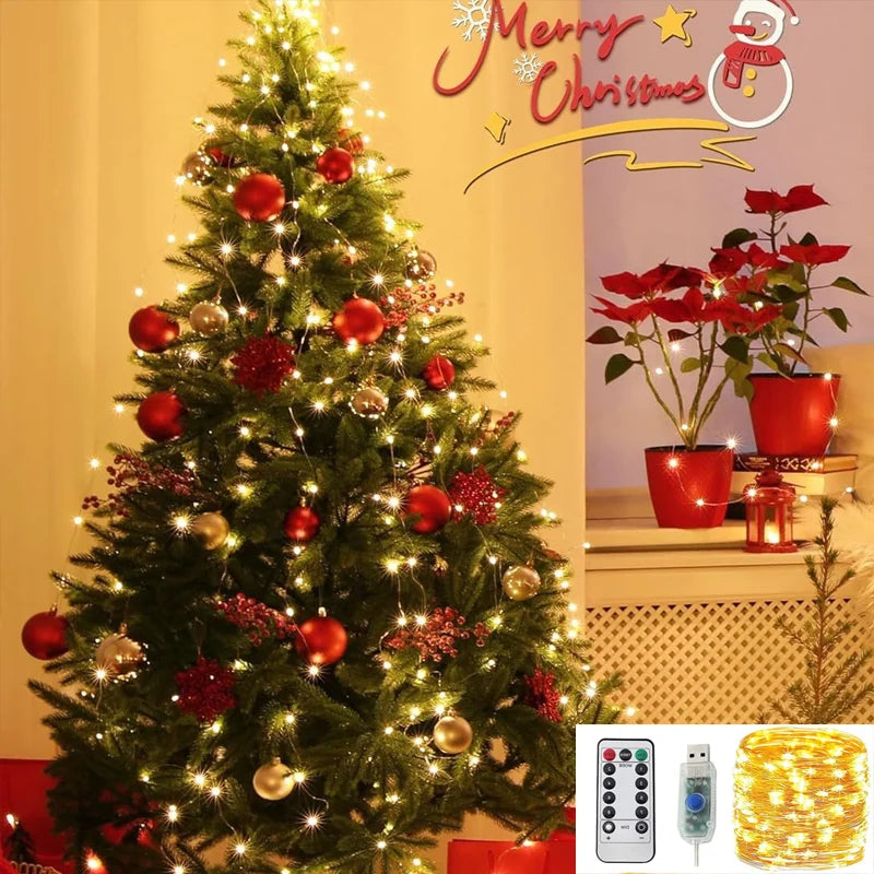 guirlande lumineuse led usb étoiles blanches multicolores moderne adhésif télécommande festive anniversaire noël mariage