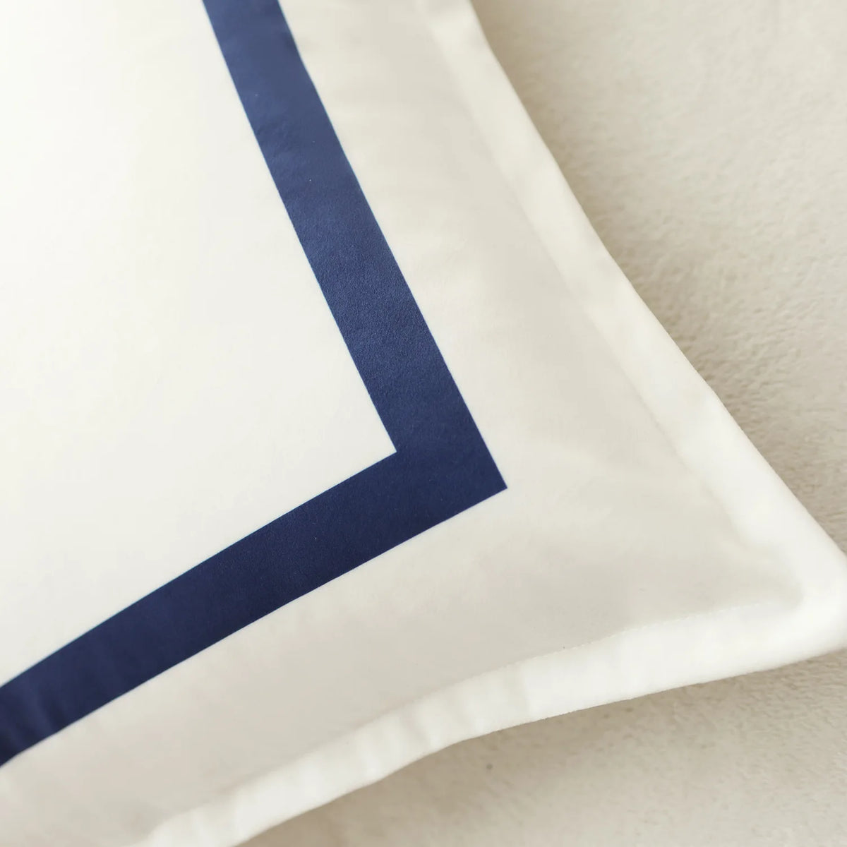 coussins velours imprimés géométriques carrés noir bleu bord simple minimaliste 40x40cm 45x45cm