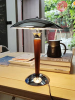 lampe table moderne bois fer marron clair sans ombre alimentation électrique 90 260V