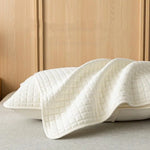 housse coussin moderne motif géométrique gris bleu clair rose pâle non toxique imperméable anti