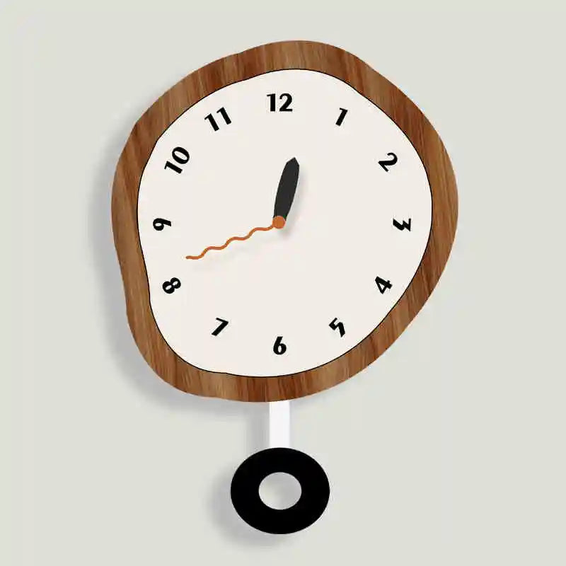 horloge murale moderne dessin animé minimaliste aiguille acrylique opaque salon