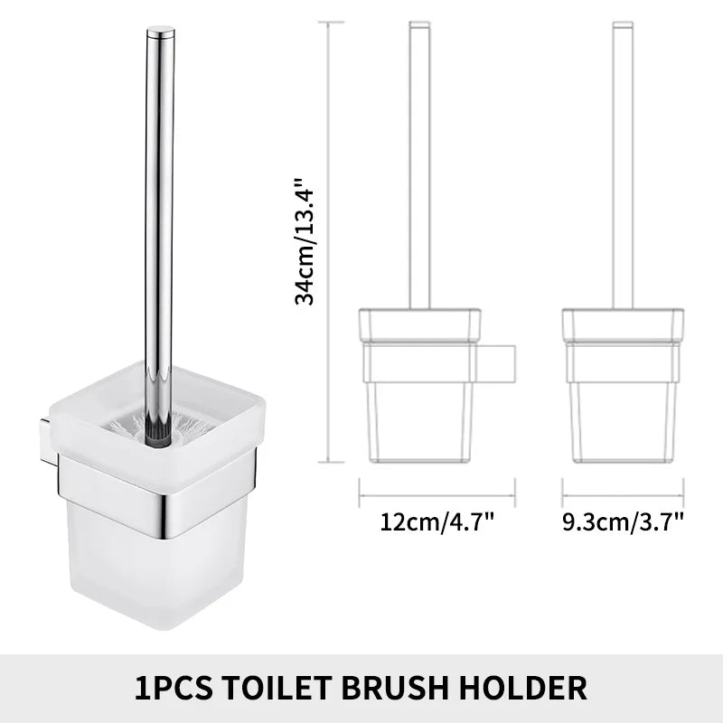 ensemble accessoires salle bain chrome moderne étagère murale porte serviettes porte savon porte rouleau