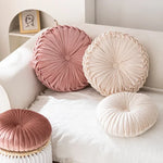 coussin rond rose pâle polyester mémoire forme solide moderne amovible lavable