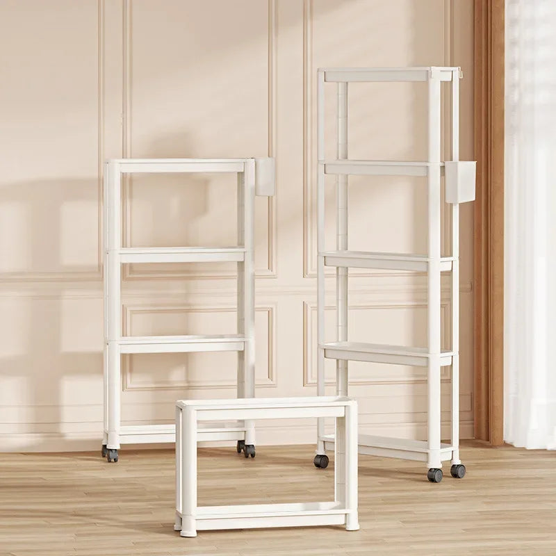 étagère mobile roulettes blanc moderne plateaux lisses suspendus porte chariot multifonctionnelle adjustable almacenamiento