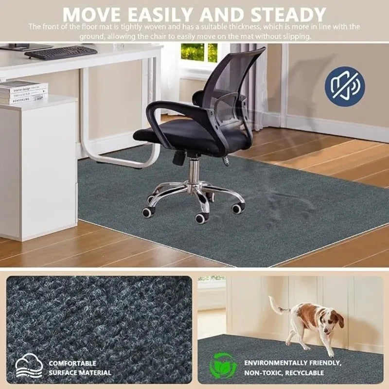tapis sol antidérapant adhésif gris moderne protection sol PVC polyester pile coupée