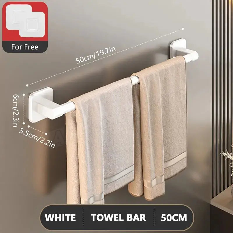 porte serviettes mural adhésif blanc gris noir texture métallique moderne minimaliste serviettes sabots 30cm