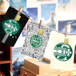 autocollant protection carte bancaire logo starbucks motif graphique moderne waterproof réutilisable