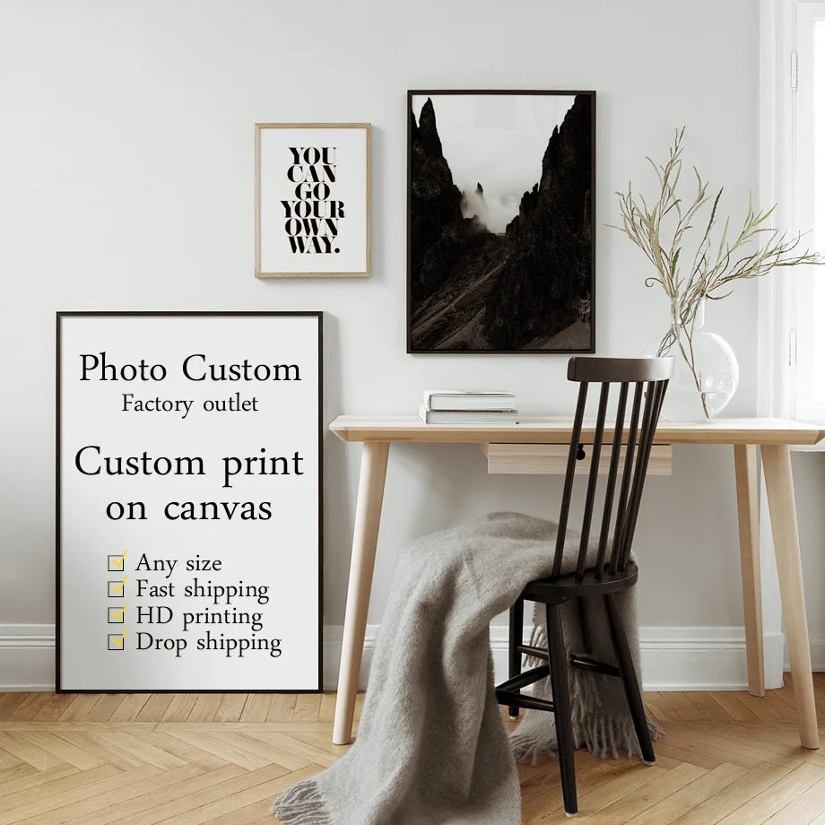 affiche abstraite moderne toile sans cadre encre imperméable rectangle vertical