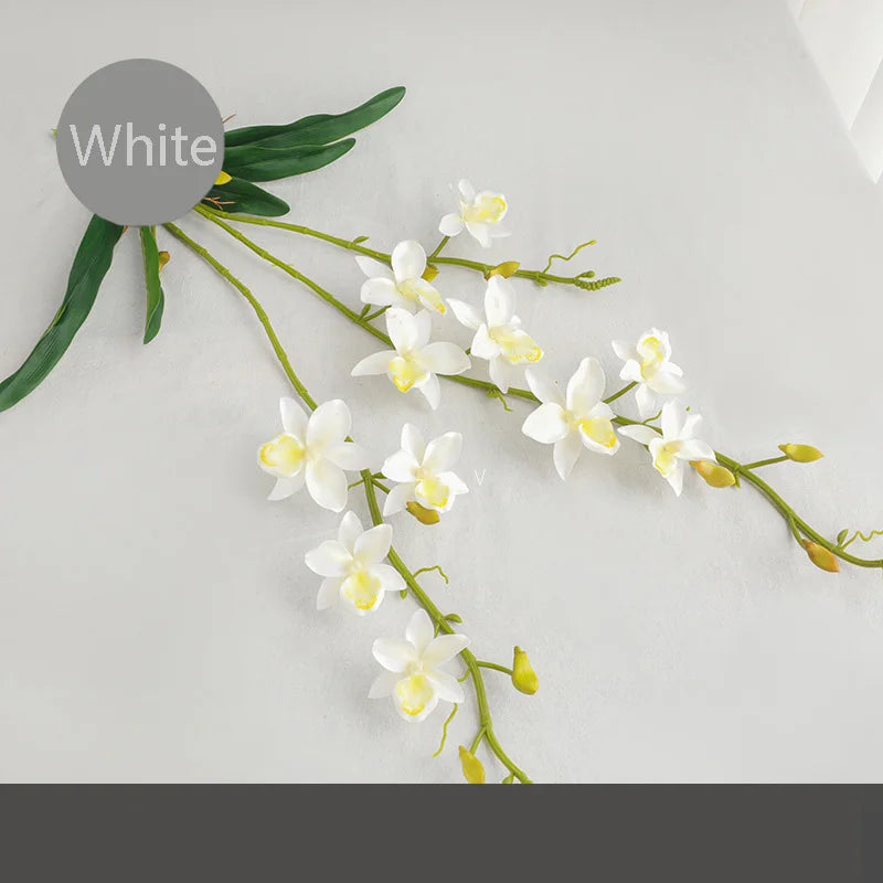 Bouquet artificiel moderne fleurs simples feuilles vertes blanc violet rose rouge vert intérieur
