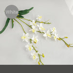 Bouquet artificiel moderne fleurs simples feuilles vertes blanc violet rose rouge vert intérieur