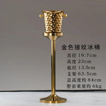 seau glace martelé support trépied métal argent doré vin champagne bar