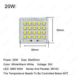 plaque led blanc blanc chaud 10w 20w 30w 50w 100w 150w 200w smd 5054
