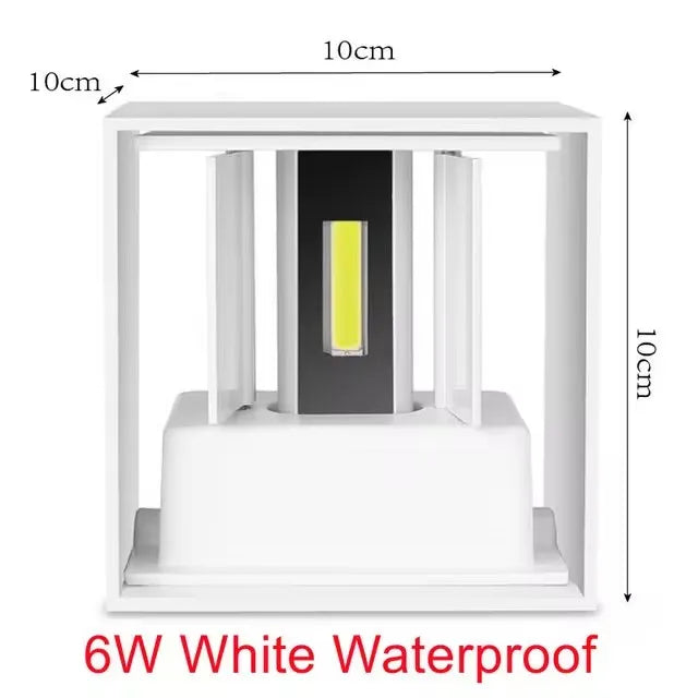 applique murale led moderne ip65 85v 265v noir blanc contemporaine surface mounted vis cable