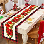 tableau table noël bonhomme neige flocons motifs traditionnels bleu blanc rose rouge vert