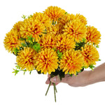 décoration intérieure bouquet fleurs artificielles soie mariage automne anniversaire moderne orange jaune rouge