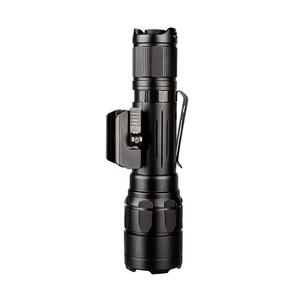 lampe tactique rail picatinny 1800 lumens rechargeable militaire éclairage rifle light