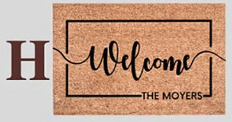 tapis d'entrée personnalisable marron clair texture noix coco antidérapant moderneextérieur chambre