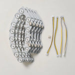 bande led flexible blanc moderne connecteurs souder 12w 9w 24.5cm 10cm