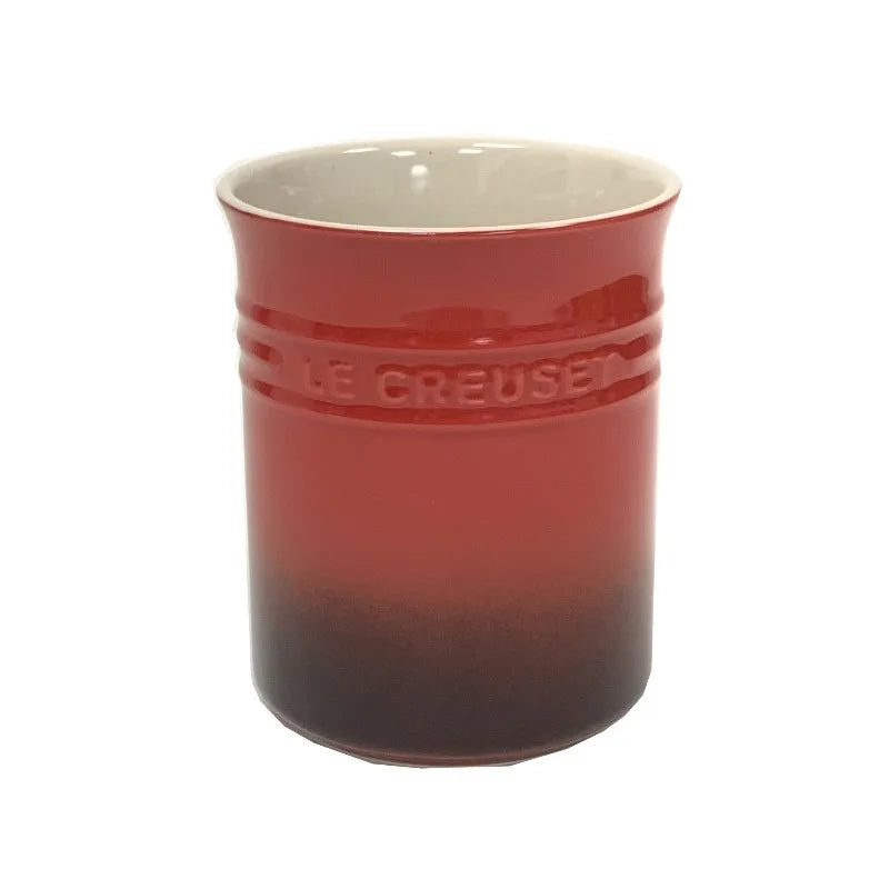 organisateur cuisine pot ustensiles rouge orange jaune bleu rose ombre douce classique rustique réutilisable