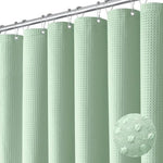 rideau douche vert moderne tissé points imperméable métalliques salle bain
