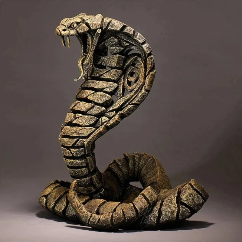 décoration intérieure sculpture animaux réaliste résine noir gris verte marine chambre salon