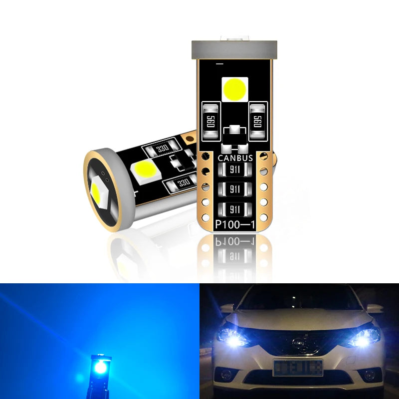 ampoules led t10 w5w blanc bleu rouge violet vert super lumineuses modernes haute qualité